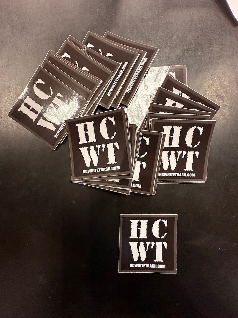 HCWT Square Sticker - Black/White