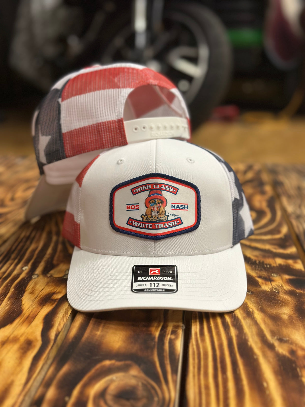 Keith Bell - HCWT Colab We The People Patched White/RWB Flag Trucker Cap