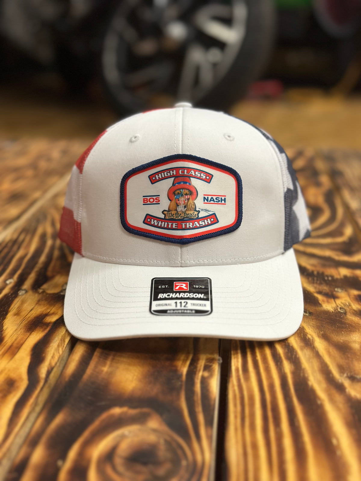 Keith Bell - HCWT Colab We The People Patched White/RWB Flag Trucker Cap