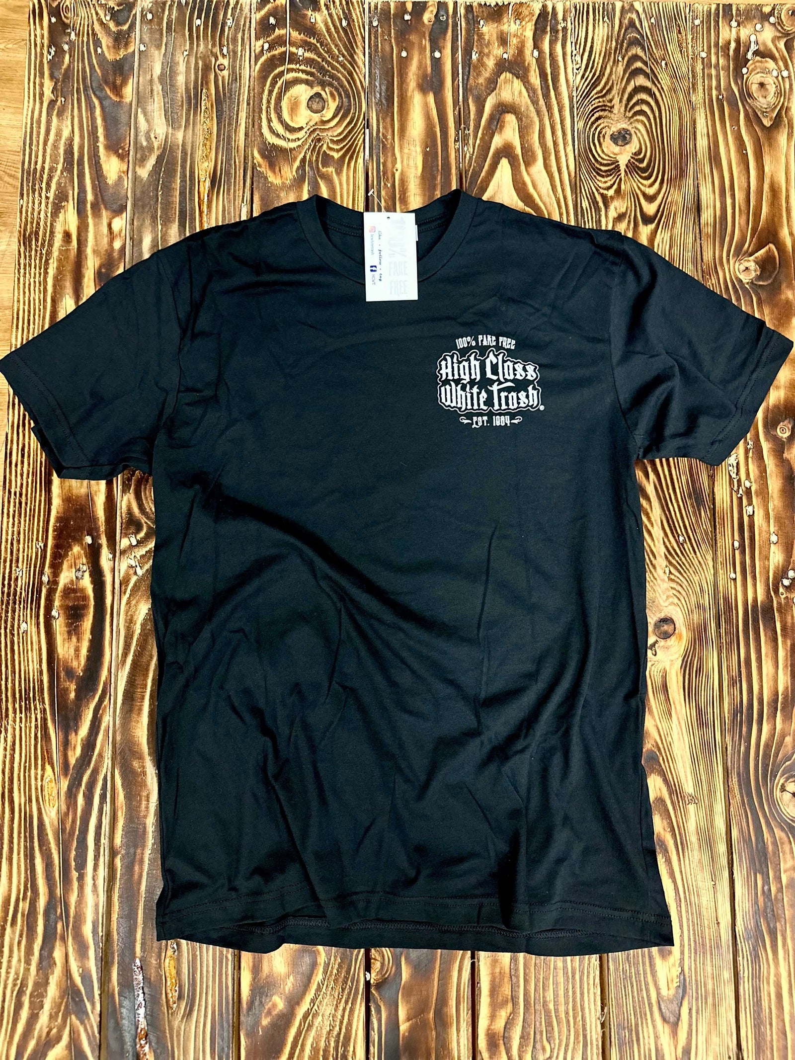 High Class White Trash Skull & Bones Tee - Fitted - View 01