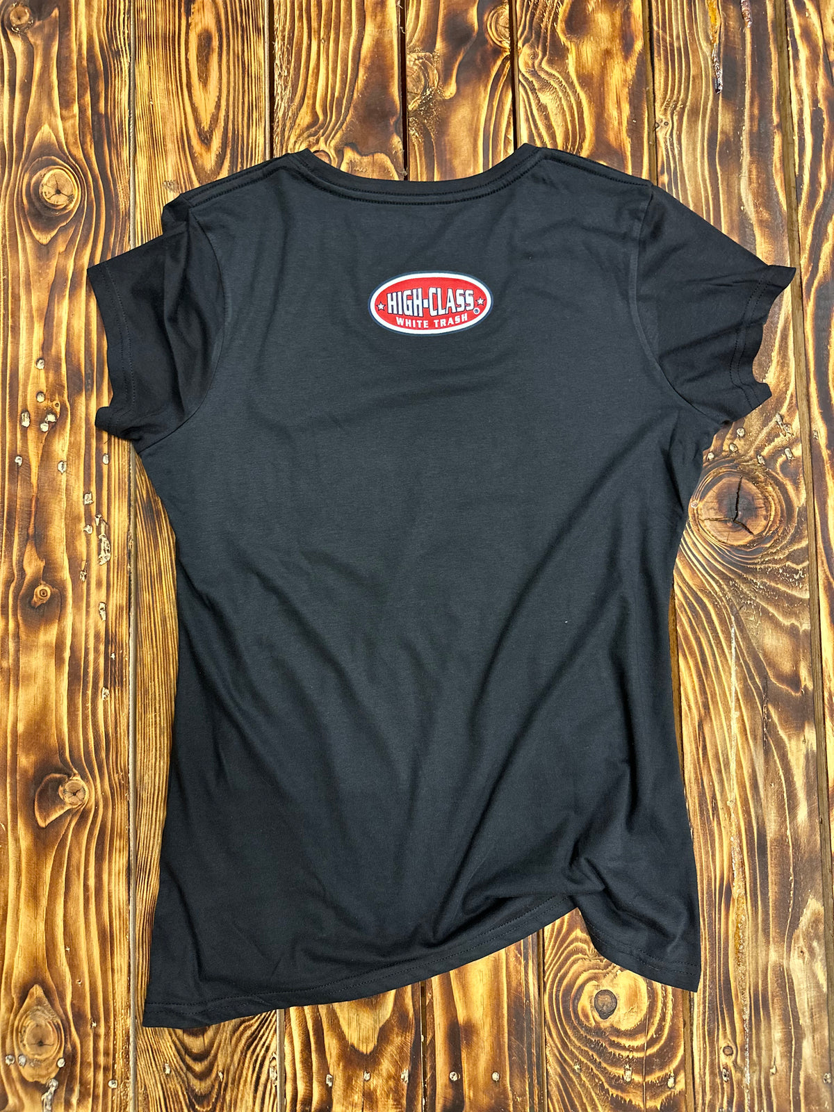 Women&#39;s High Class White Trash ®  Rhinstone Tee - Black