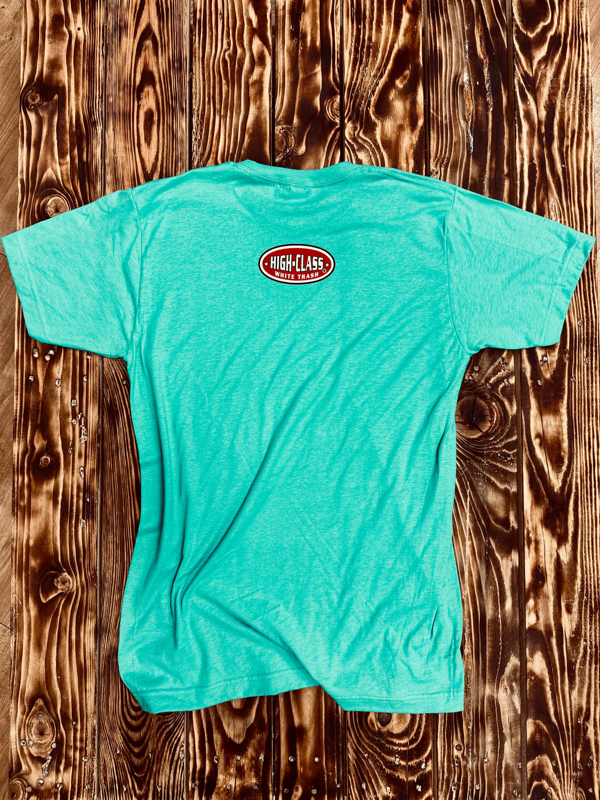 Team High Class White Trash ®  Mint/Dark Green Tee