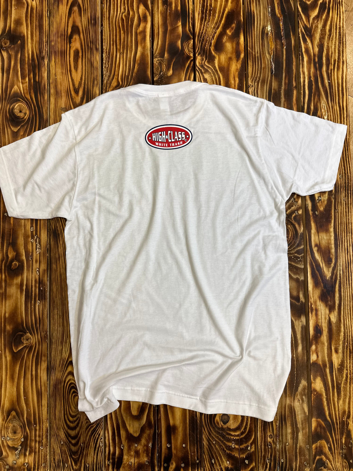 Team High Class White Trash ®  White/Hot Green Tee