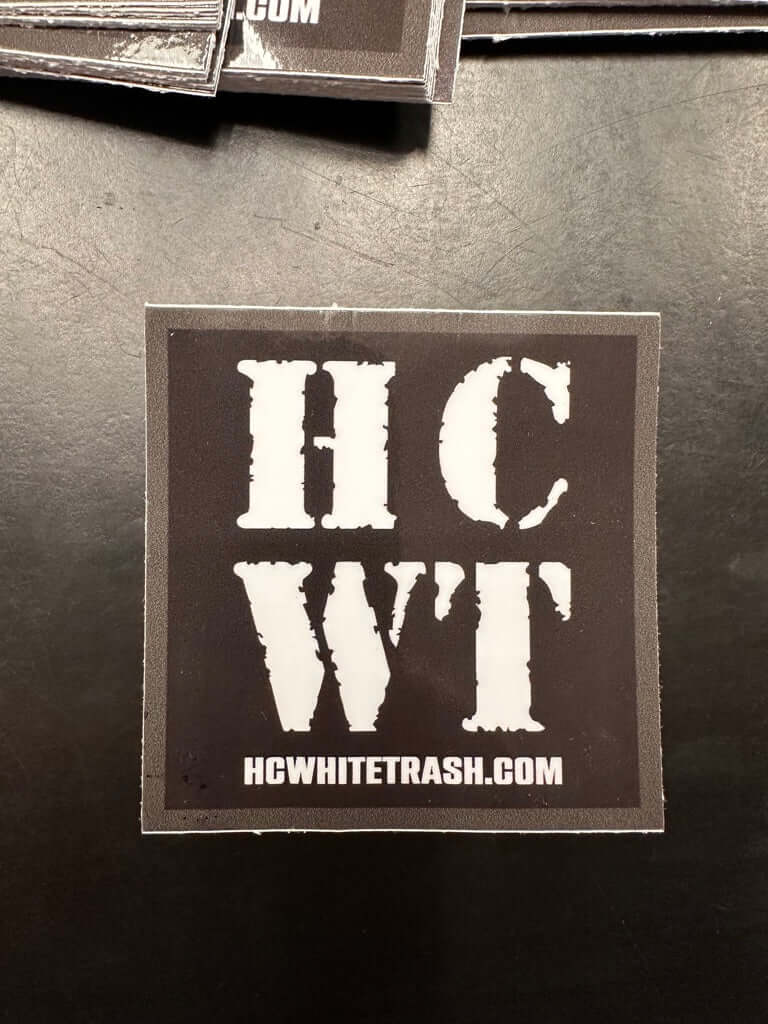 HCWT Square Sticker - Black/White - View 01