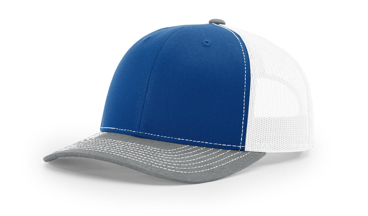 HCWT OG Oval Patched Snap Back Trucker Cap Royal, White, H. Grey