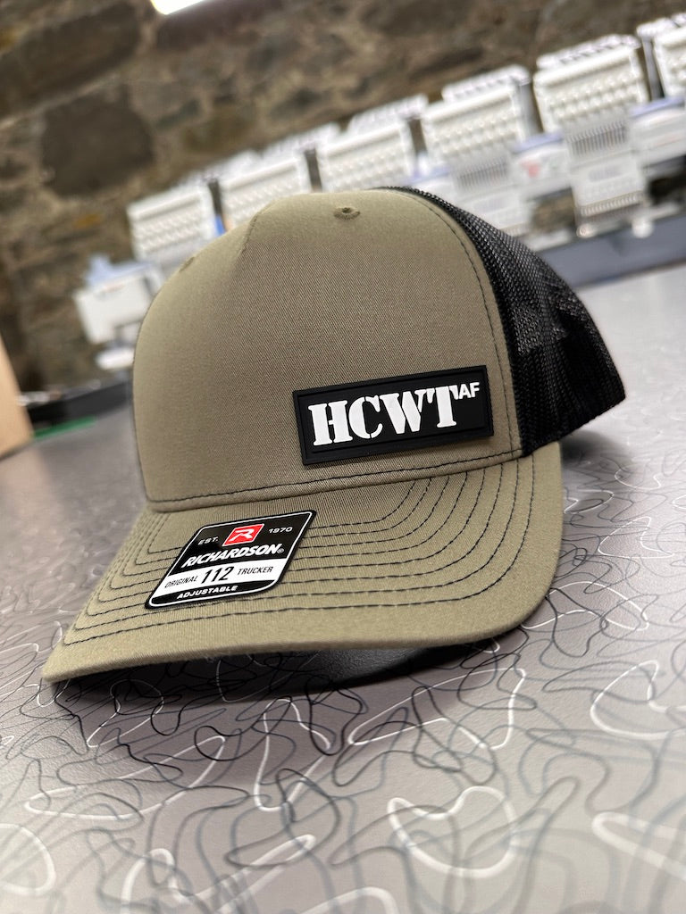 HCWT AF Soft Rubber Patched Snapback Trucker Cap - Loden/Black - View 01