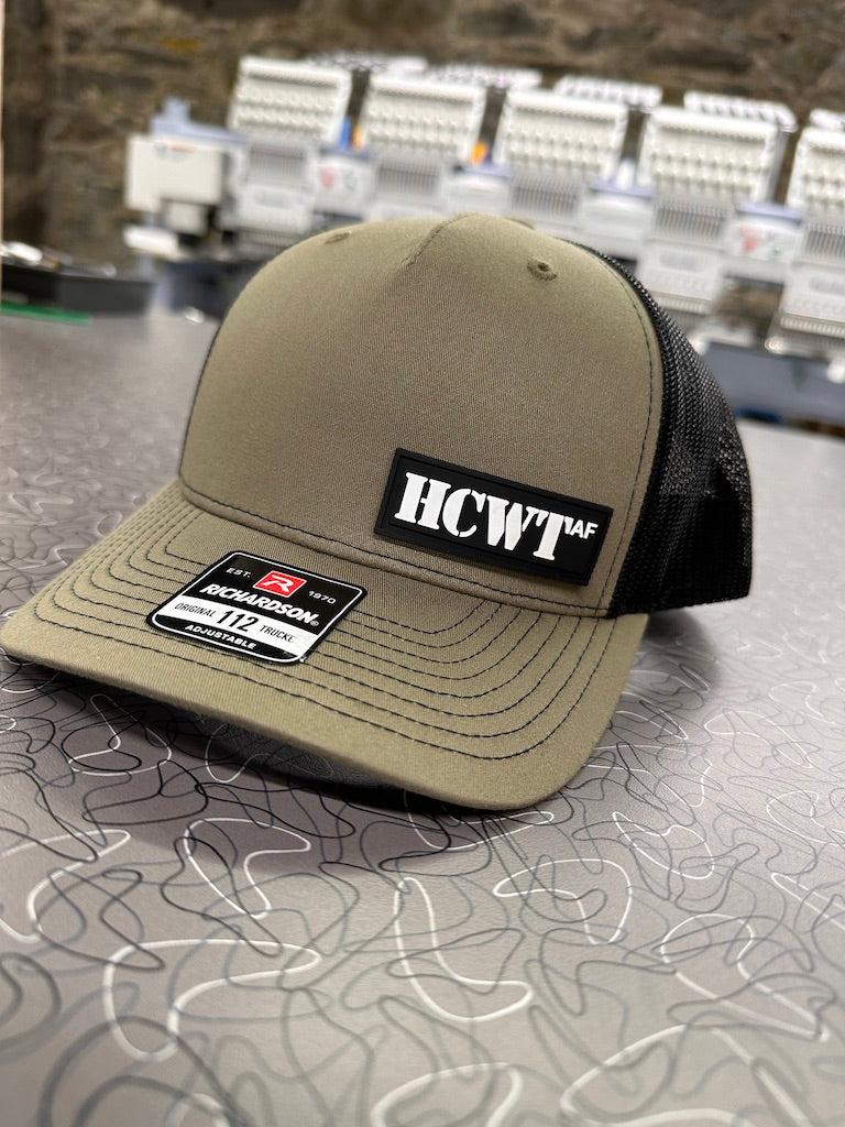 HCWT AF Soft Rubber Patched Snapback Trucker Cap - Loden/Black - View 01