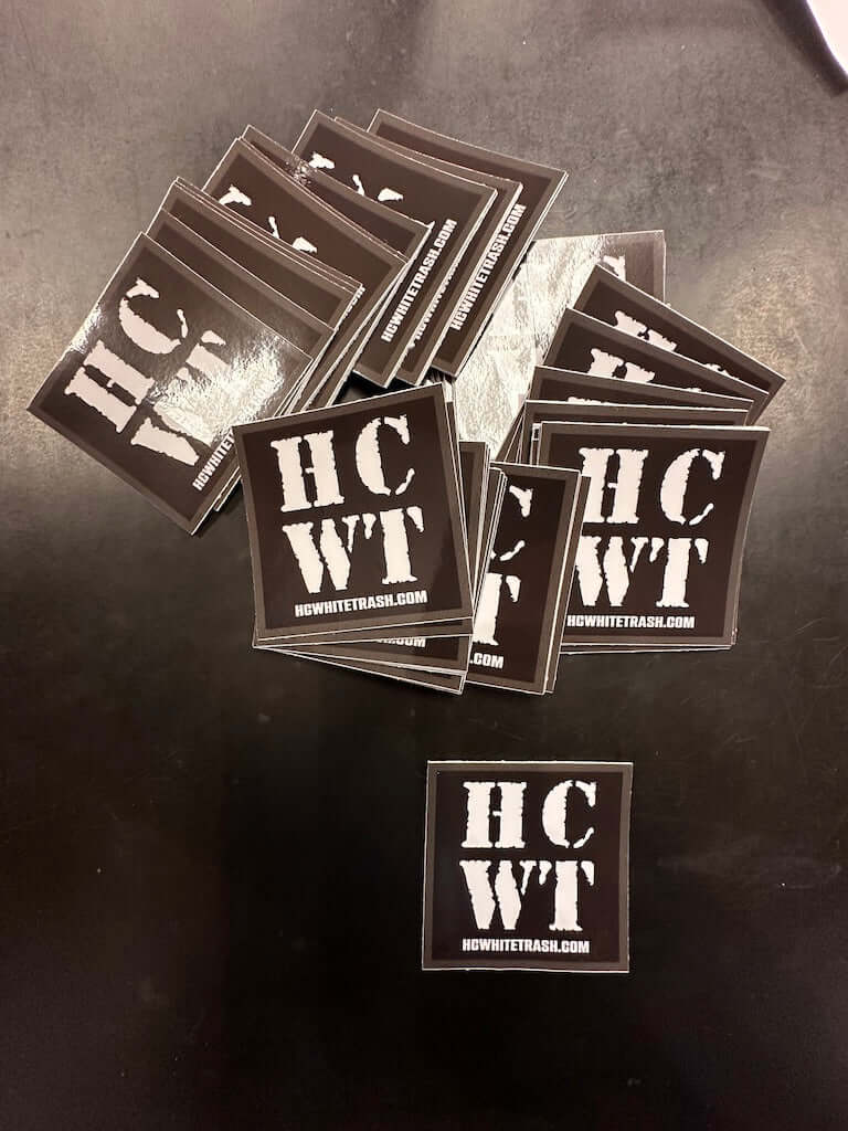 HCWT Square Sticker - Black/White - View 01