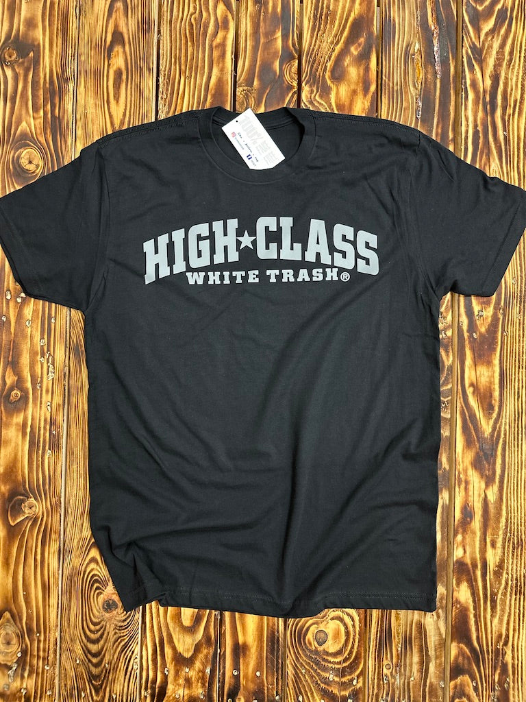 Team High Class White Trash Black &amp; Grey Tee