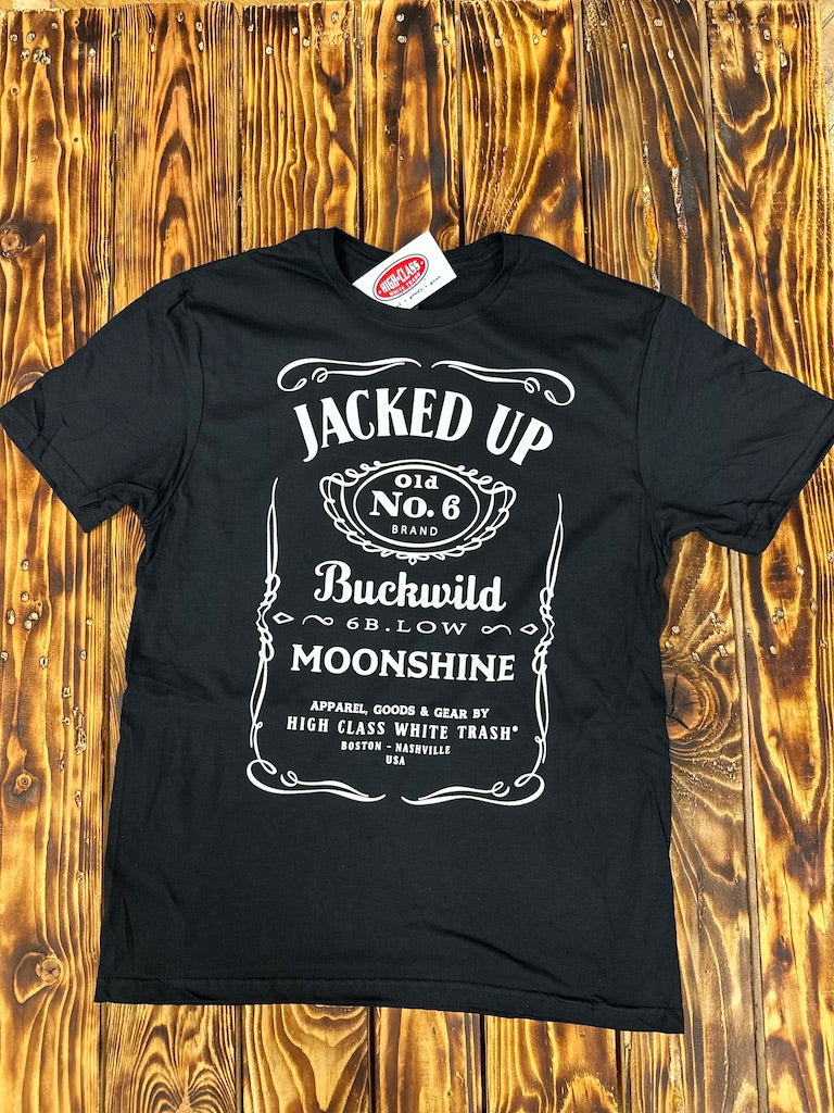 6B. Low - High Class White Trash Jacked Up Co-Lab Tee - BLACK