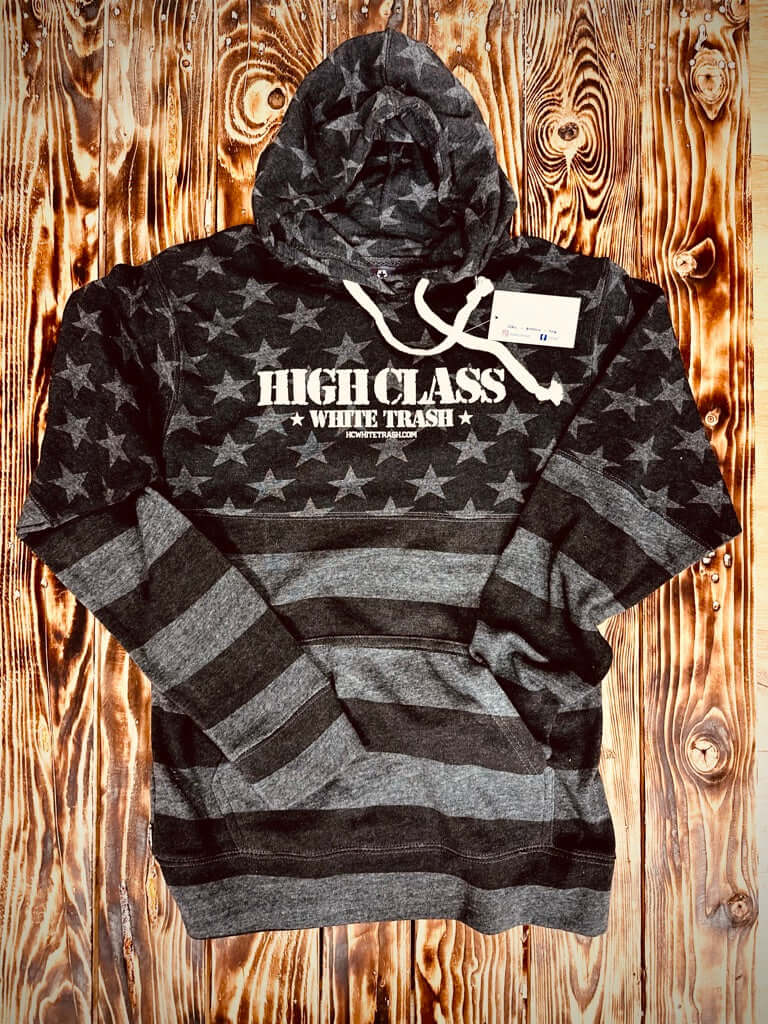 HCWT BLACK STAR &amp; STRIPES Unisex Pullover Hoodie - 01
