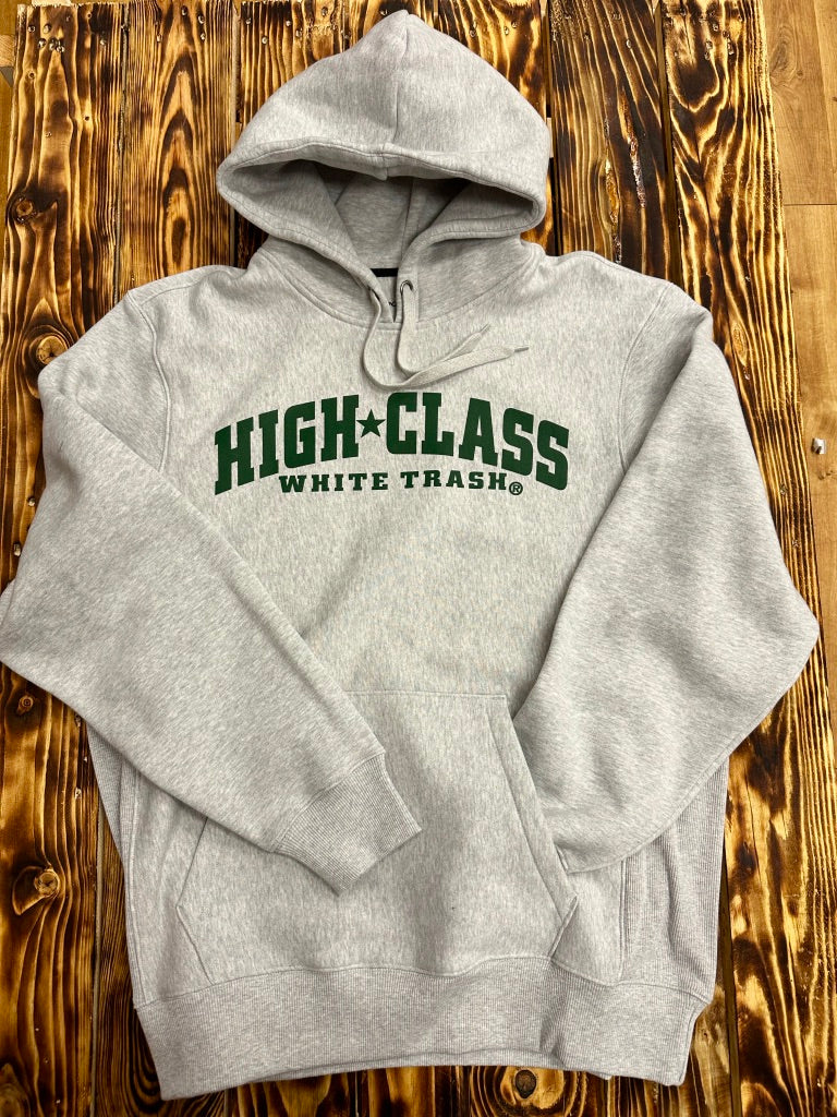 HCWT Heavyweight Pullover Hoodie - Athletic Grey/Dk Green