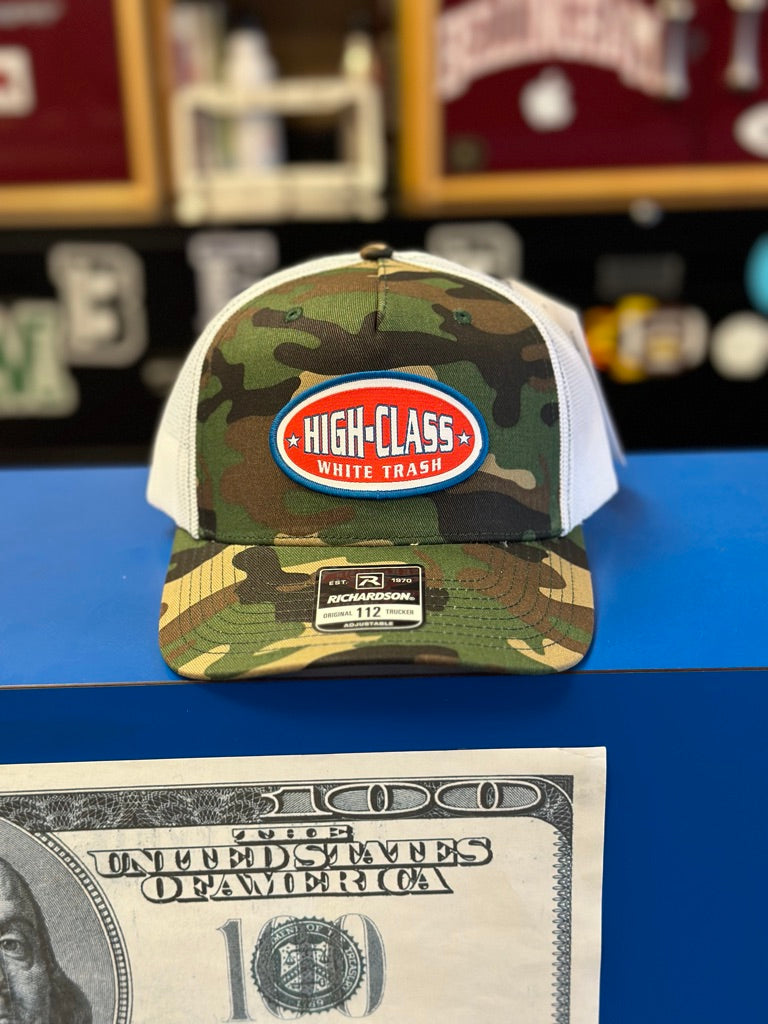 HCWT OG Patched Army Camo Five Panel Trucker Cap - View 01