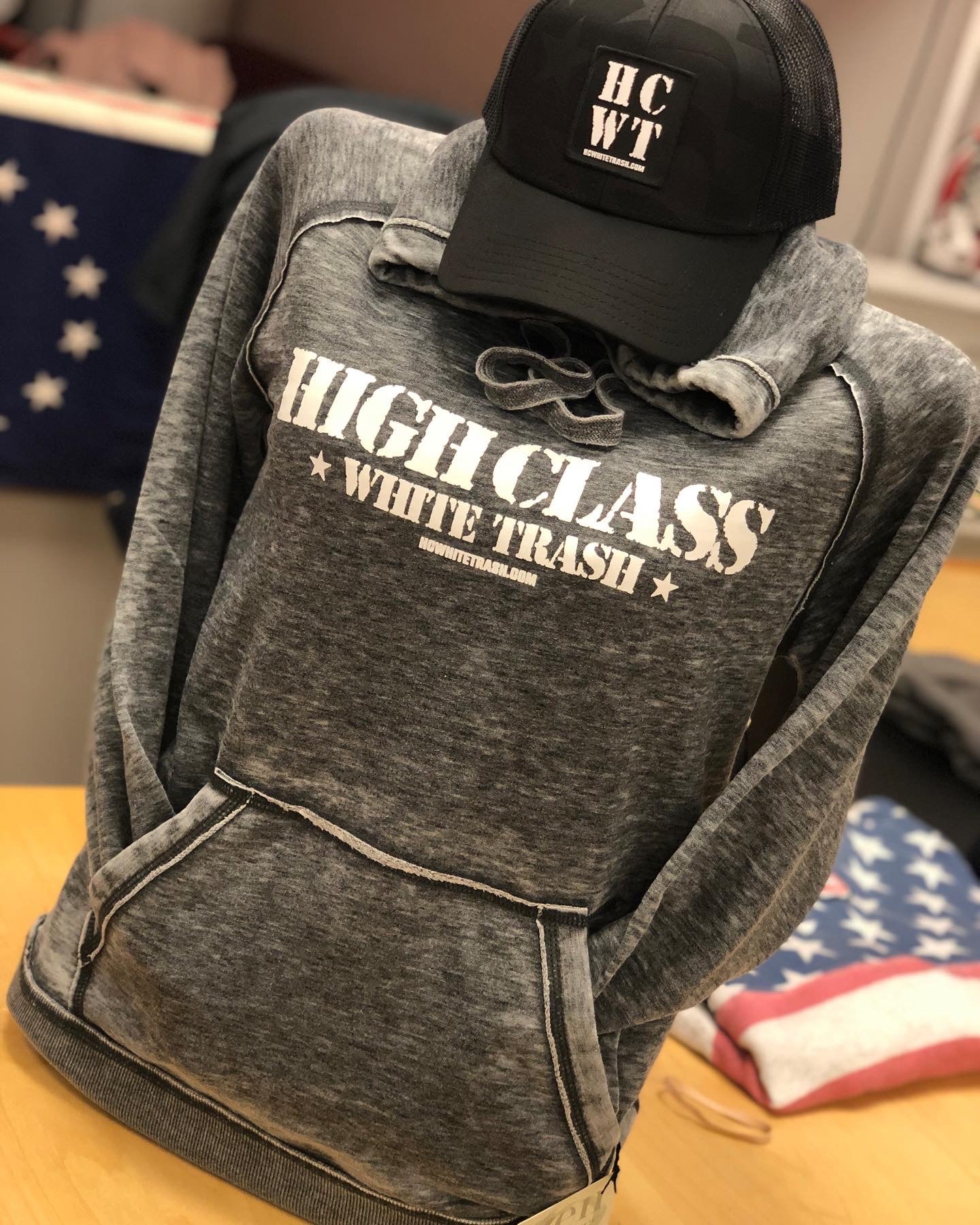 HCWT Stamped Vintage Zen Hoodie (Dark Smoke)