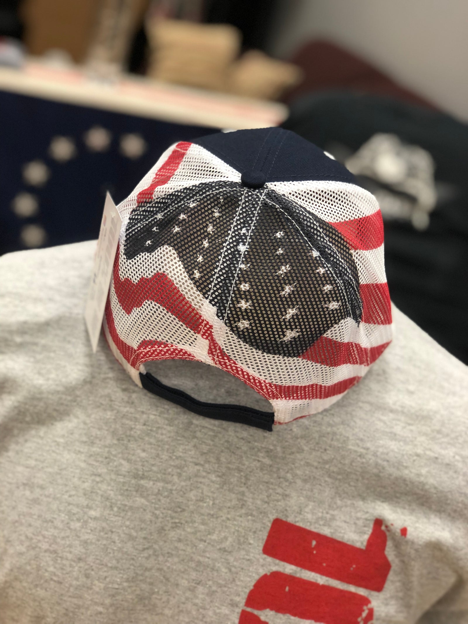 HCWT OG Trucker Hat (Red, White, Striped Mesh) - View 01