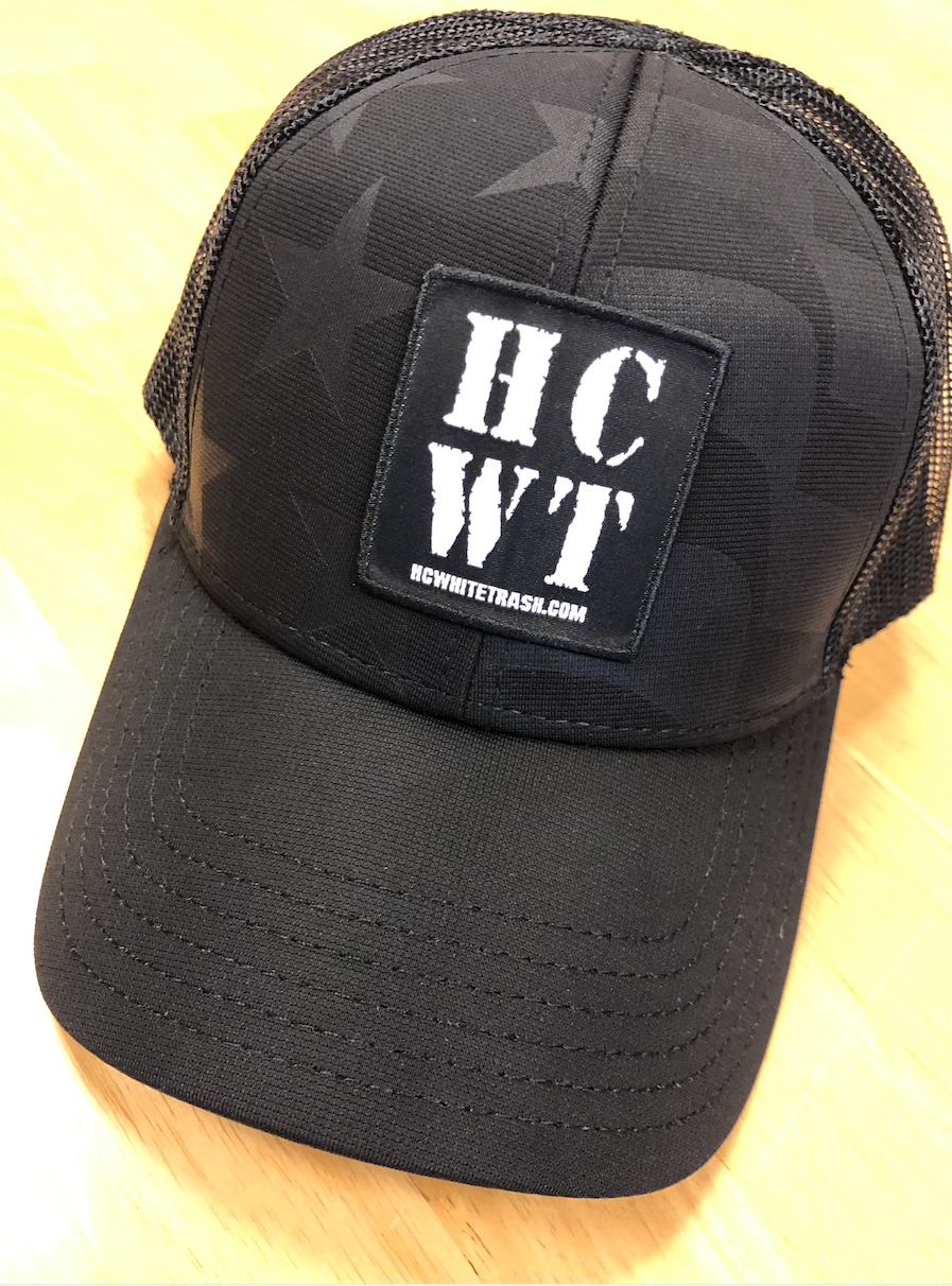 HCWT Stamp Trucker Hat (Black Stars &amp; Stripes)