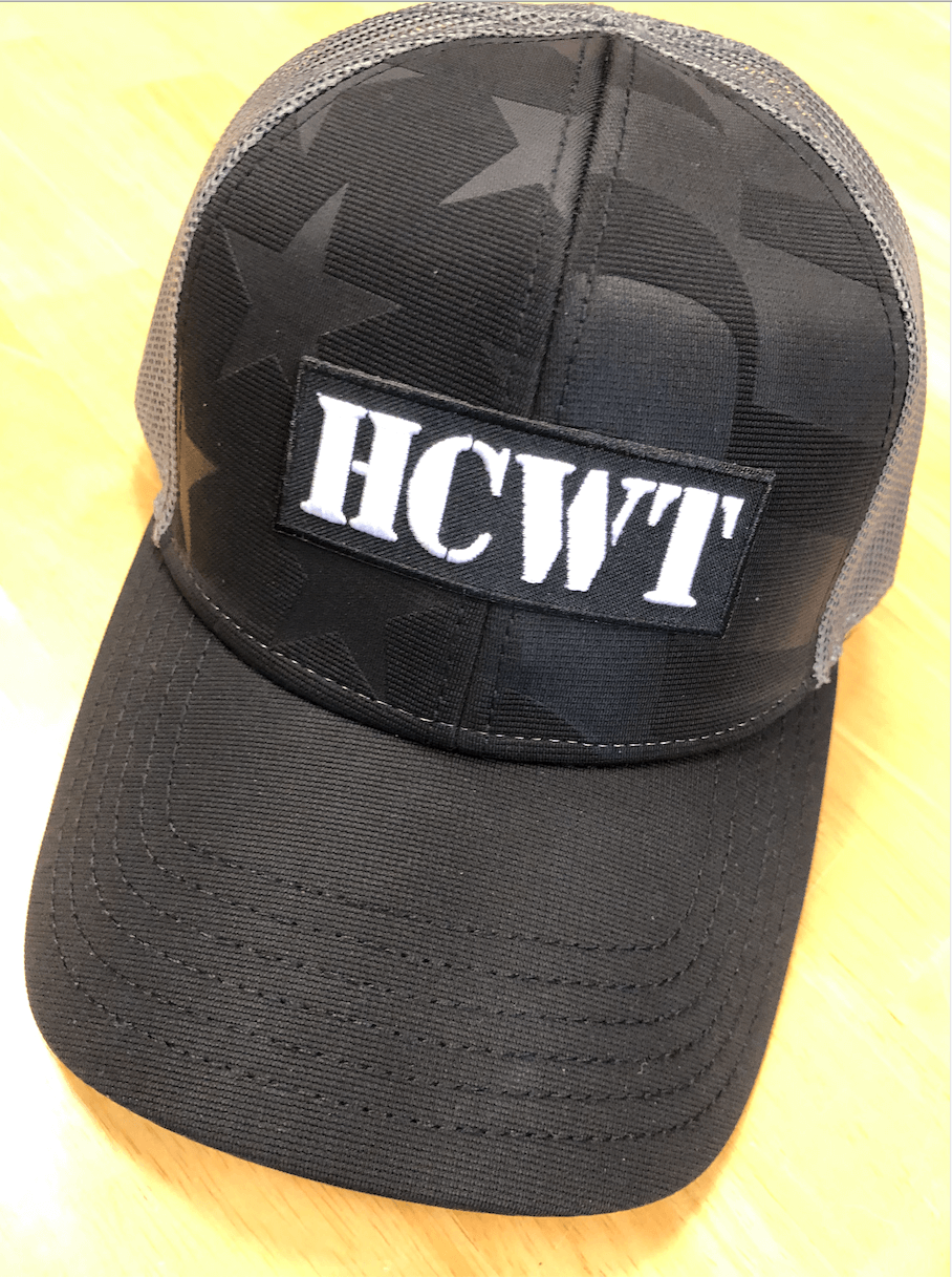 HCWT Stamp Trucker Hat (Black Stars &amp; Stripes)