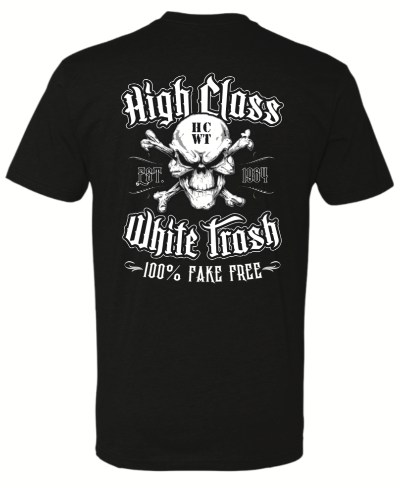 High Class White Trash Skull &amp; Bones Tee - Fitted
